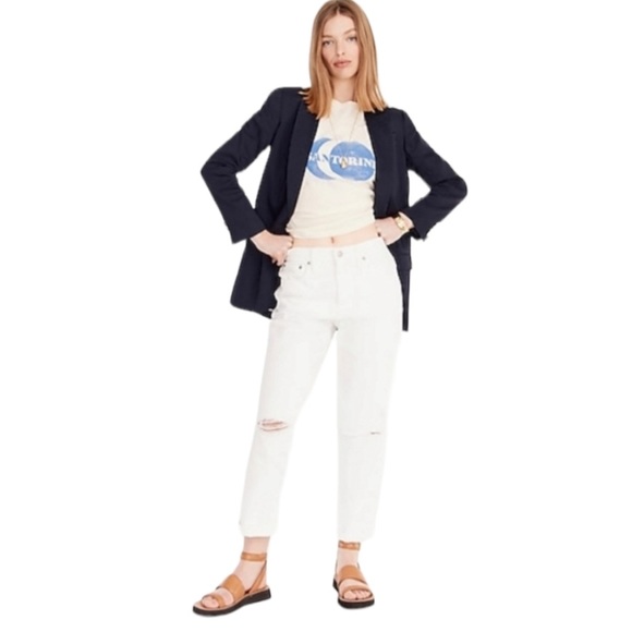 J.Crew slouchy boyfriend jean in white - Picture 1 of 7